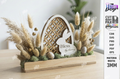 Minimalist Easter Bunny Shelf Sitter Laser Cut | Boho Easter Product Image 1