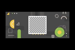 Minimal geometric mug printing template with blank frame Product Image 2