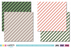 Minimalist Christmas stripe backgrounds in red and green for cards, wrapping, and digital crafts.