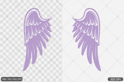 Simple Angel Wings Clipart Product Image 1