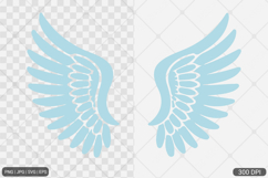 Simple Angel Wings Clipart Product Image 1