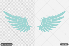 Simple Angel Wings Clipart Product Image 1