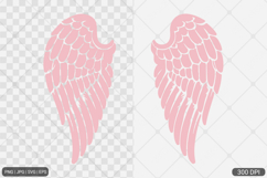 Simple Angel Wings Clipart Product Image 1