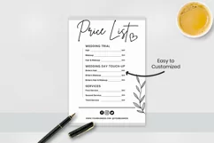 Rate Sheet, Price Chart, Business Price List, Price Guide Product Image 2