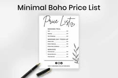 Rate Sheet, Price Chart, Business Price List, Price Guide Product Image 3