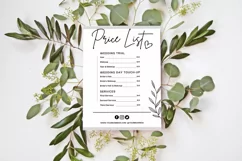 Rate Sheet, Price Chart, Business Price List, Price Guide Product Image 5