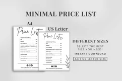 Rate Sheet, Price Chart, Business Price List, Price Guide Product Image 9