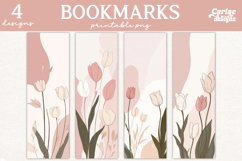 Minimal Tulips Bookmarks