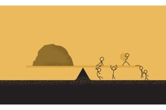 A Group of People Trying to Balance a Seesaw Product Image 1