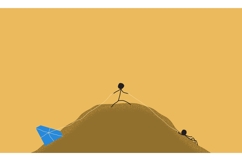 Man Facing Two Choices, Sacrifice a Friend or a Diamond Product Image 1