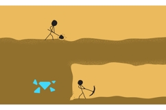 Two People Digging the Ground from Different Directions Product Image 1
