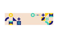 Minimalist abstract geometric horizontal banner background Product Image 1