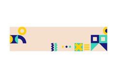 Minimalist abstract geometric horizontal banner cover Product Image 1