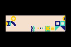 Minimalist abstract geometric horizontal banner cover Product Image 2