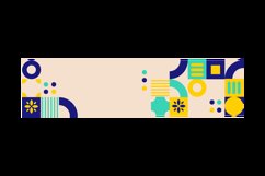Minimalist abstract geometric horizontal banner design Product Image 2