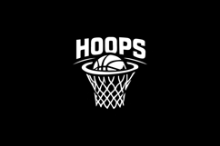 Minimalist Black and White Hoops Logo Design Product Image 1