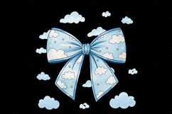 minimalist cloudy bow, sky coquette bow, clean bow design, cloudy sky clipart, digital bow design, modern minimalist bow, sky bow art, minimalist clean design, coquette bow art, sky sublimation design,