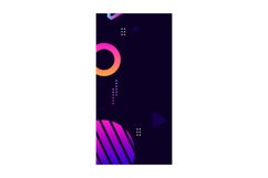 Minimalist colorful geometric background vertical concept Product Image 1
