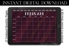 Rosy Autumn Monthly Digital Calendar, Goodnotes Notability Product Image 2