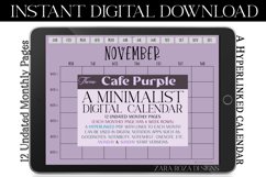 Cafe Purple Monthly Digital Calendar - Goodnotes, Notability Product Image 8