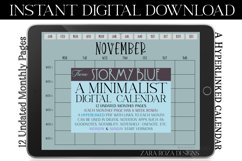 Stormy Blue Monthly Digital Calendar - Goodnotes, Notability Product Image 8
