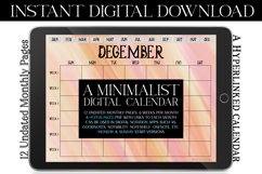 Sunrise Orange Pink Undated Monthly Digital Calendar Planner Product Image 5