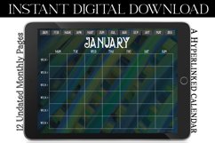 Fern Green Blue Digital Monthly Undated Calendar Product Image 2