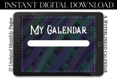 Gothic Green Purple Digital Monthly Undated Calendar Product Image 4