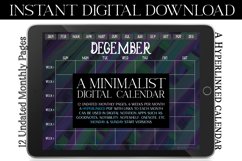 Gothic Green Purple Digital Monthly Undated Calendar Product Image 5