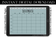Stormy Blue Monthly Digital Calendar - Goodnotes, Notability Product Image 3