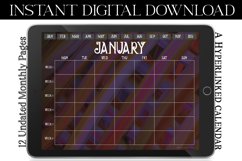 Ritzy Digital Monthly Undated Goodnotes Calendar Product Image 2