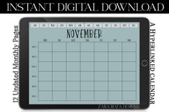 Stormy Blue Monthly Digital Calendar - Goodnotes, Notability Product Image 5