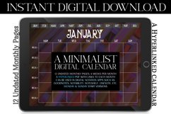 Ritzy Digital Monthly Undated Goodnotes Calendar Product Image 1