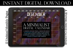 Ritzy Digital Monthly Undated Goodnotes Calendar Product Image 5