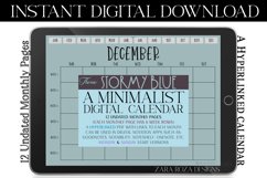 Stormy Blue Monthly Digital Calendar - Goodnotes, Notability Product Image 9