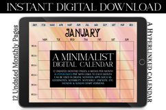 Sunrise Orange Pink Undated Monthly Digital Calendar Planner Product Image 1