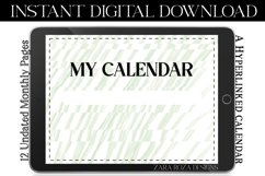 Glitchy Green Monthly Undated Digital Planner Calendar Product Image 4