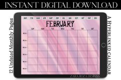 Flamingo Pink Digital Monthly Undated Calendar Product Image 3