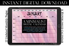 Flamingo Pink Digital Monthly Undated Calendar Product Image 1