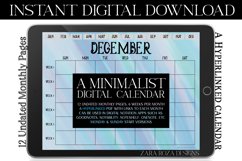 Pearly Blue Undated Monthly Digital Calendar Planner Product Image 5