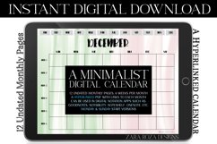 Pink Green Monthly Digital Calendar, Goodnotes Notability Product Image 5