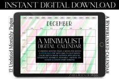 Pink Green Candy Stripe Monthly Undated Digital Planner Product Image 5