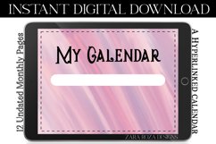 Flamingo Pink Digital Monthly Undated Calendar Product Image 4