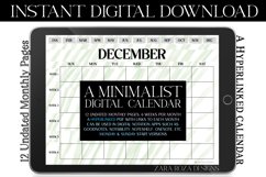 Glitchy Green Monthly Undated Digital Planner Calendar Product Image 5
