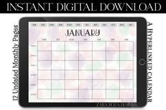 Pastel Whimsical Polka Dots Monthly Undated Digital Planner Product Image 2