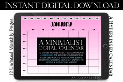 Bubblegum Pink Monthly Undated Digital Planner PDF Calendar Product Image 1