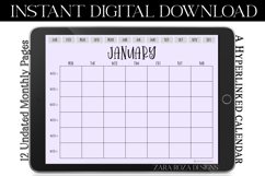 Lavender Purple Monthly Digital Planner Calendar Product Image 2