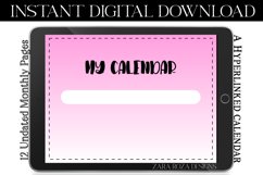 Bubblegum Pink Monthly Undated Digital Planner PDF Calendar Product Image 4