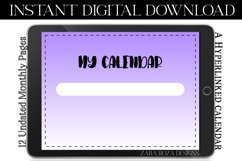 Amethyst Purple Monthly Undated Digital Planner Calendar Product Image 4