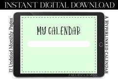 Light Green Monthly Digital Planner Goodnotes Calendar Product Image 3